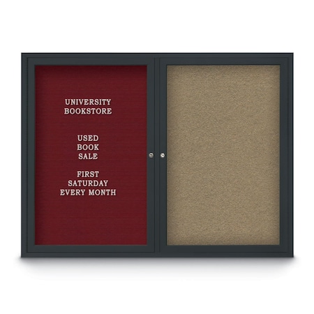 United Visual Products Corkboard, Cloud/Satin, 24" x 36" UV430H-SATIN-CLOUD